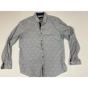 zara man button down slim shirt mens L floral slim fit